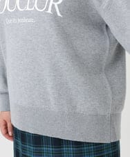 OLFBD22089 eur3(エウルキューブ) 【WEB先行販売】【大きいサイズ】ロゴスウェットライクニット グレー(92)