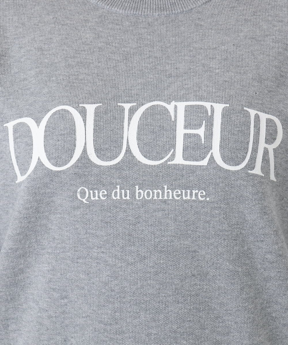 OLFBD22089 eur3(エウルキューブ) 【WEB先行販売】【大きいサイズ】ロゴスウェットライクニット グレー(92)