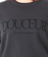 OLFBD22089 eur3(エウルキューブ) 【WEB先行販売】【大きいサイズ】ロゴスウェットライクニット ダークグレー(93)