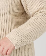 OLFBD90089 eur3(エウルキューブ) 【大きいサイズ】メッシュプルオーバーニット ベージュ(82)