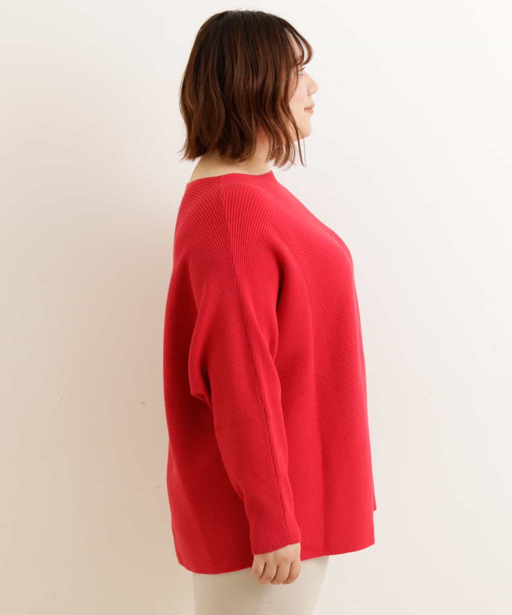 OLFBP90070 eur3(エウルキューブ) 【大きいサイズ】横リブニット レッド(05)