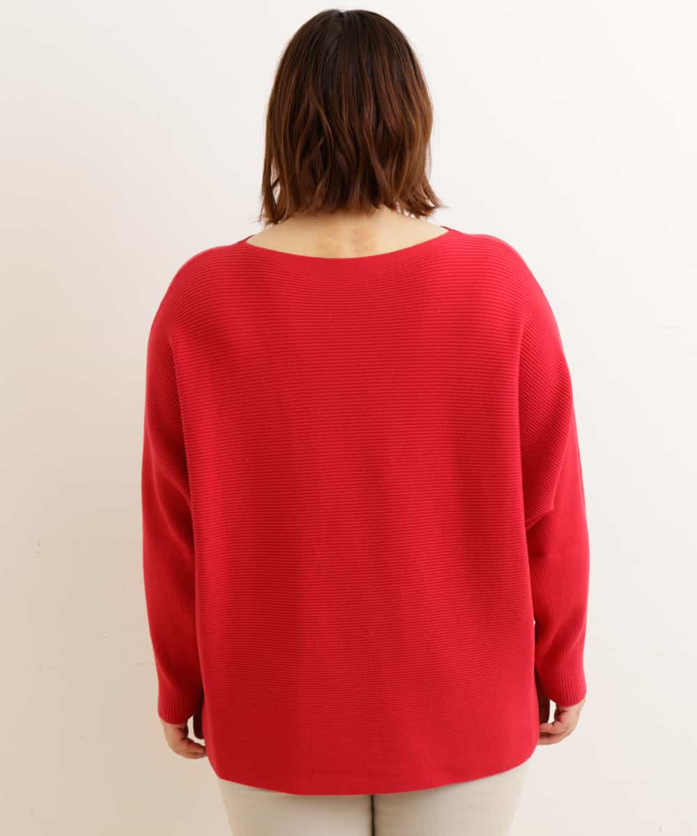 OLFBP90070 eur3(エウルキューブ) 【大きいサイズ】横リブニット レッド(05)