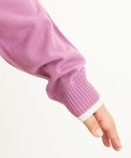 OLFBS15080 eur3(エウルキューブ) 【大きいサイズ】Vネックアクリルジャガードニット ピンク(03)