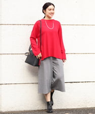 OLFBS17080 eur3(エウルキューブ) 【大きいサイズ】バスクボーダーニット レッド(05)