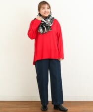 OLFBS17080 eur3(エウルキューブ) 【大きいサイズ】バスクボーダーニット レッド(05)