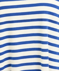 OLFBS17080 eur3(エウルキューブ) 【大きいサイズ】バスクボーダーニット ブルー(55)(WEB限定カラー)