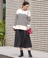 OLFBS17080 eur3(エウルキューブ) 【大きいサイズ】バスクボーダーニット アイボリー(80)