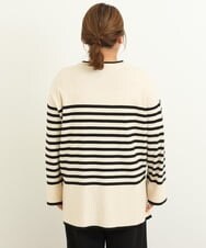 OLFBS17080 eur3(エウルキューブ) 【大きいサイズ】バスクボーダーニット アイボリー(80)