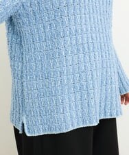 OLFBS19080 eur3(エウルキューブ) 【大きいサイズ】ツイードニット ブルー(55)