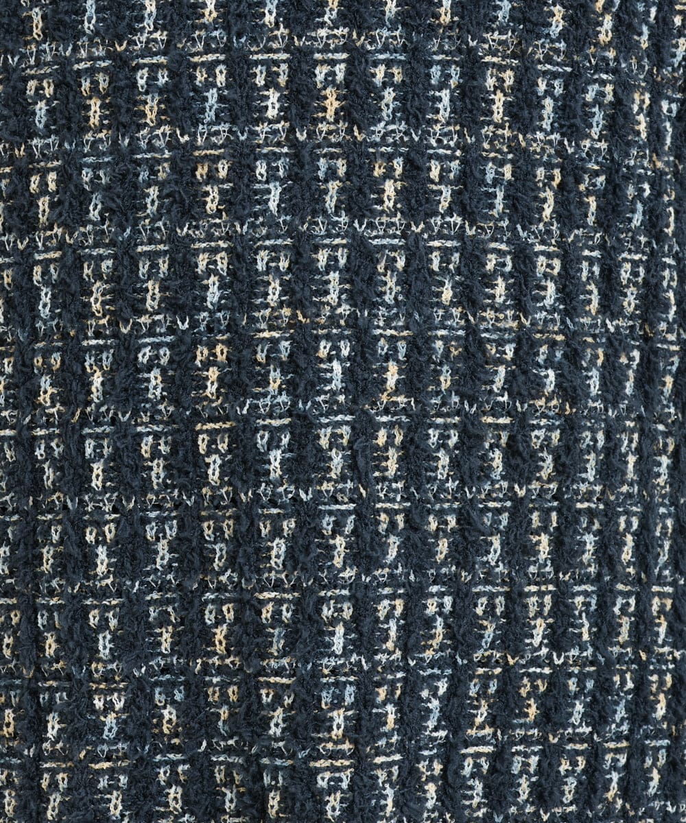 OLFBS19080 eur3(エウルキューブ) 【大きいサイズ】ツイードニット ネイビー(57)