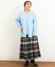 OLFBS20060 eur3(エウルキューブ) 【大きいサイズ/a.v.v×eur3】パフスリーブニット ライトブルー(50)