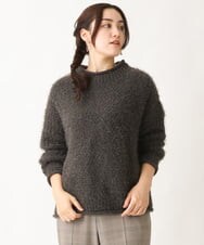 OLFBV02089 eur3(エウルキューブ) 【大きいサイズ】バスケットモールニット ダークグレー(93)