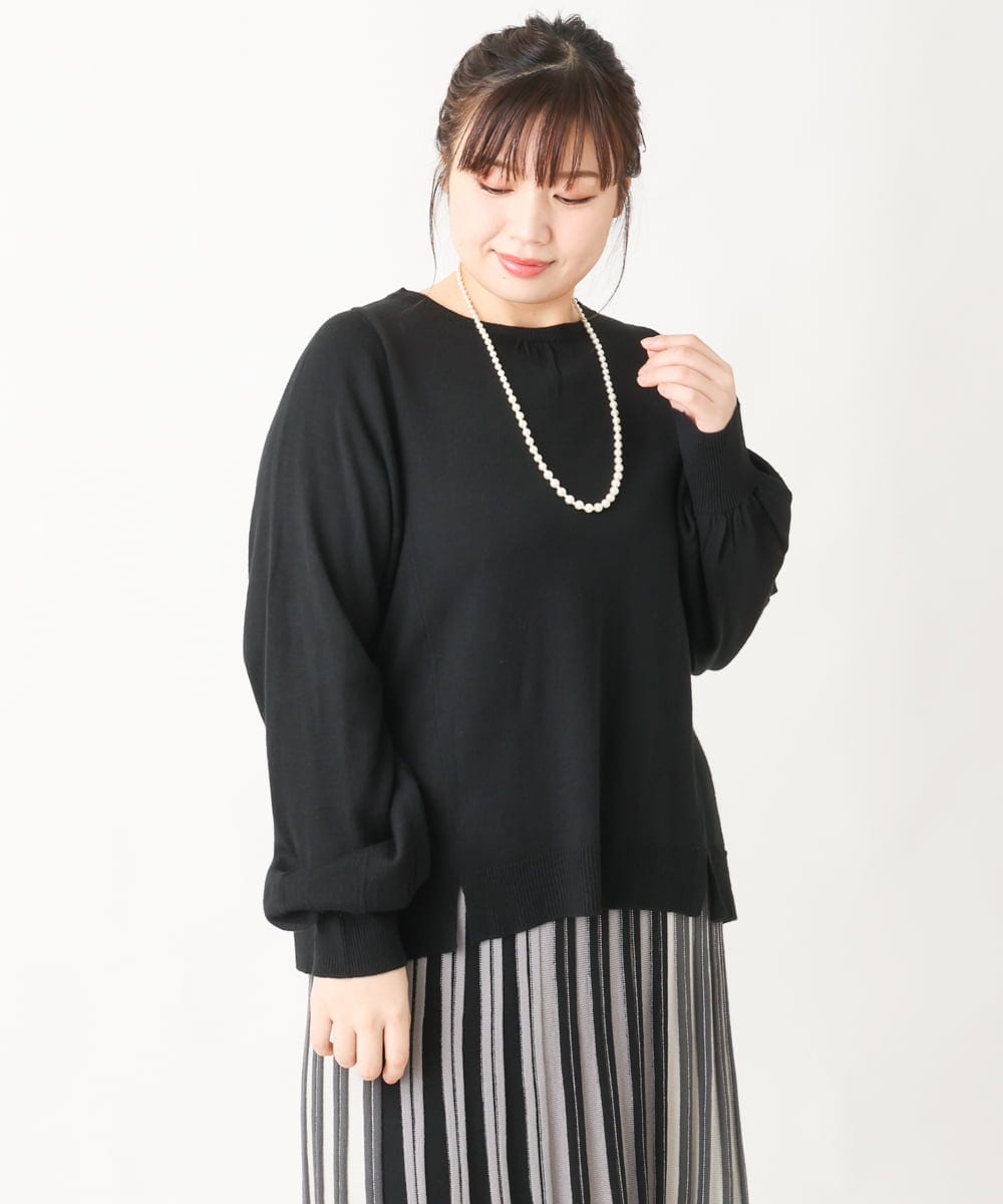 OLFBV10079 eur3(エウルキューブ) 【大きいサイズ/セットアップ対応】バルキーアクリルニット ブラック(94)