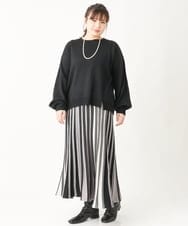 OLFBV10079 eur3(エウルキューブ) 【大きいサイズ/セットアップ対応】バルキーアクリルニット ブラック(94)