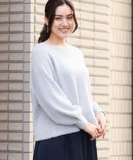 OLFBV12099 eur3(エウルキューブ) 【大きいサイズ】きらきらシャギーニット ライトブルー(50)