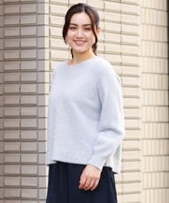 OLFBV12099 eur3(エウルキューブ) 【大きいサイズ】きらきらシャギーニット ライトブルー(50)