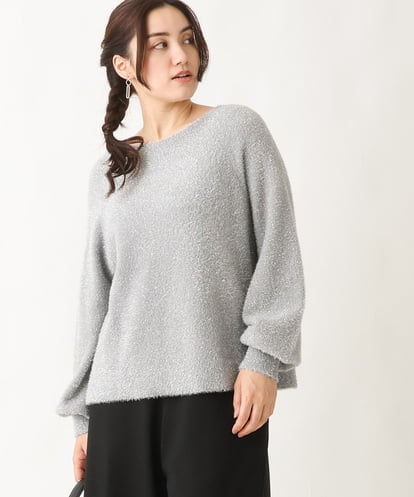 OLFBV12099  【大きいサイズ】きらきらシャギーニット