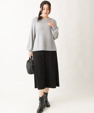 OLFBV12099 eur3(エウルキューブ) 【大きいサイズ】きらきらシャギーニット シルバー(96)