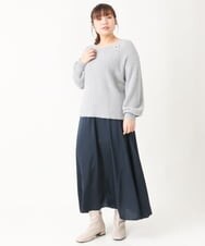 OLFBV12099 eur3(エウルキューブ) 【大きいサイズ】きらきらシャギーニット シルバー(96)