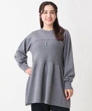 OLFBV27099 eur3(エウルキューブ) 【大きいサイズ】ビスチェ風ニット グレー(92)