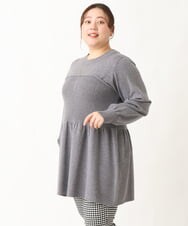 OLFBV27099 eur3(エウルキューブ) 【大きいサイズ】ビスチェ風ニット グレー(92)