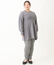 OLFBV27099 eur3(エウルキューブ) 【大きいサイズ】ビスチェ風ニット グレー(92)