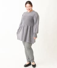OLFBV27099 eur3(エウルキューブ) 【大きいサイズ】ビスチェ風ニット グレー(92)