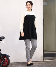 OLFBV27099 eur3(エウルキューブ) 【大きいサイズ】ビスチェ風ニット ブラック(94)