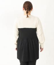 OLFBV27099 eur3(エウルキューブ) 【大きいサイズ】ビスチェ風ニット ブラック(94)