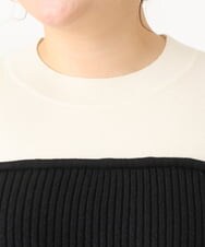 OLFBV27099 eur3(エウルキューブ) 【大きいサイズ】ビスチェ風ニット ブラック(94)