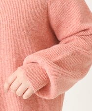 OLFBV90089 eur3(エウルキューブ) 【WEB限定販売】【大きいサイズ】パフスリーブクロップド丈ニット オレンジ(15)