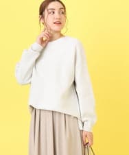 OLFCA03069 eur3(エウルキューブ) 【大きいサイズ/a.v.v×eur3】ラメドロップショルダーニット アイボリー(80)