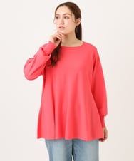 OLFCD01089 eur3(エウルキューブ) 【大きいサイズ】ペプラムニット ピンク(03)