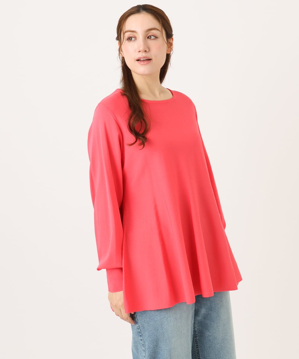 OLFCD01089 eur3(エウルキューブ) 【大きいサイズ】ペプラムニット ピンク(03)