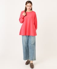 OLFCD01089 eur3(エウルキューブ) 【大きいサイズ】ペプラムニット ピンク(03)