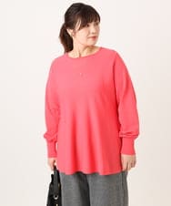 OLFCD01089 eur3(エウルキューブ) 【大きいサイズ】ペプラムニット ピンク(03)