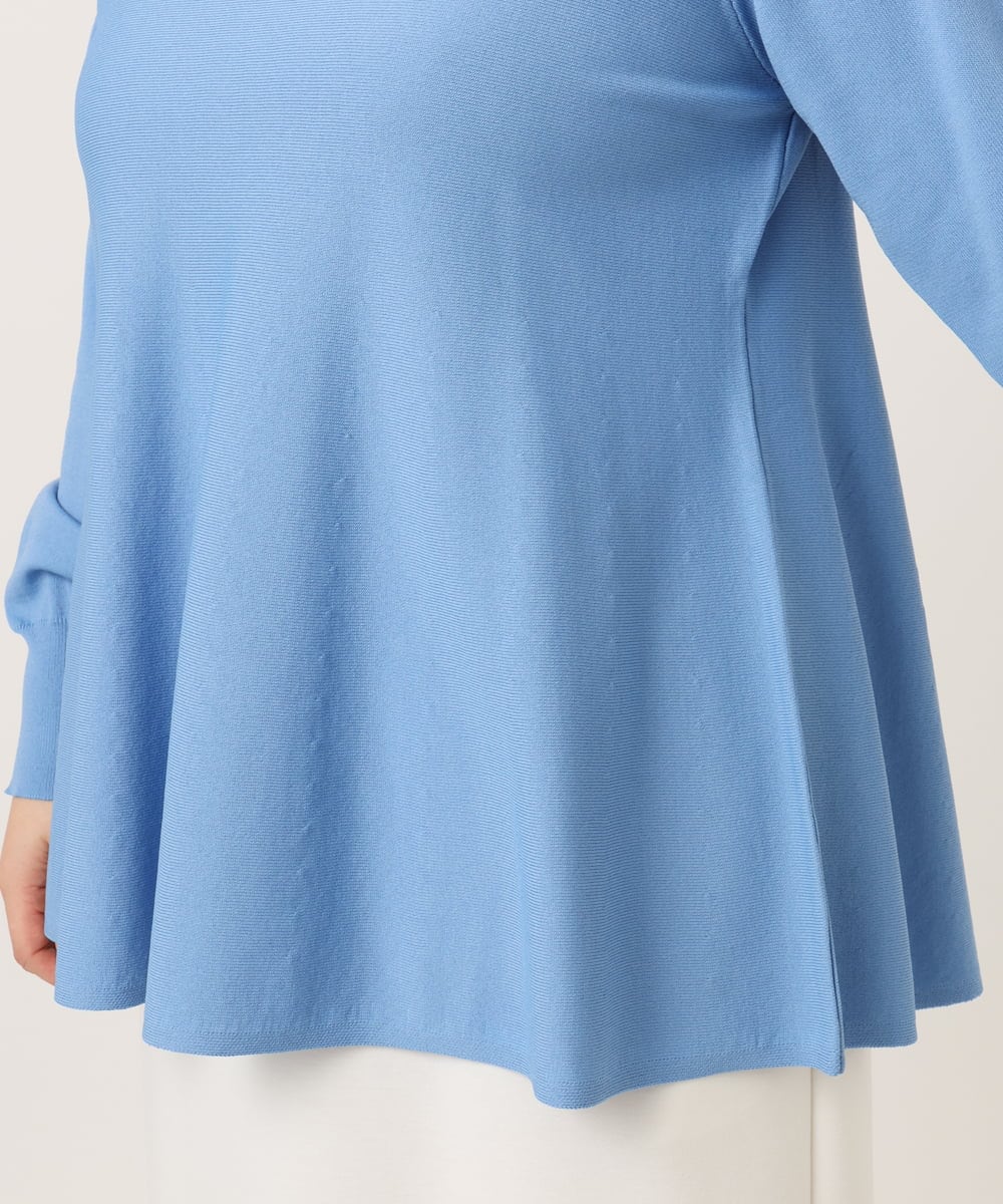 OLFCD01089 eur3(エウルキューブ) 【大きいサイズ】ペプラムニット ライトブルー(50)