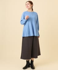 OLFCD01089 eur3(エウルキューブ) 【大きいサイズ】ペプラムニット ライトブルー(50)