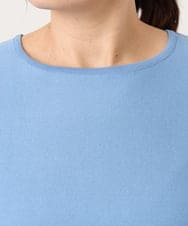 OLFCD01089 eur3(エウルキューブ) 【大きいサイズ】ペプラムニット ライトブルー(50)