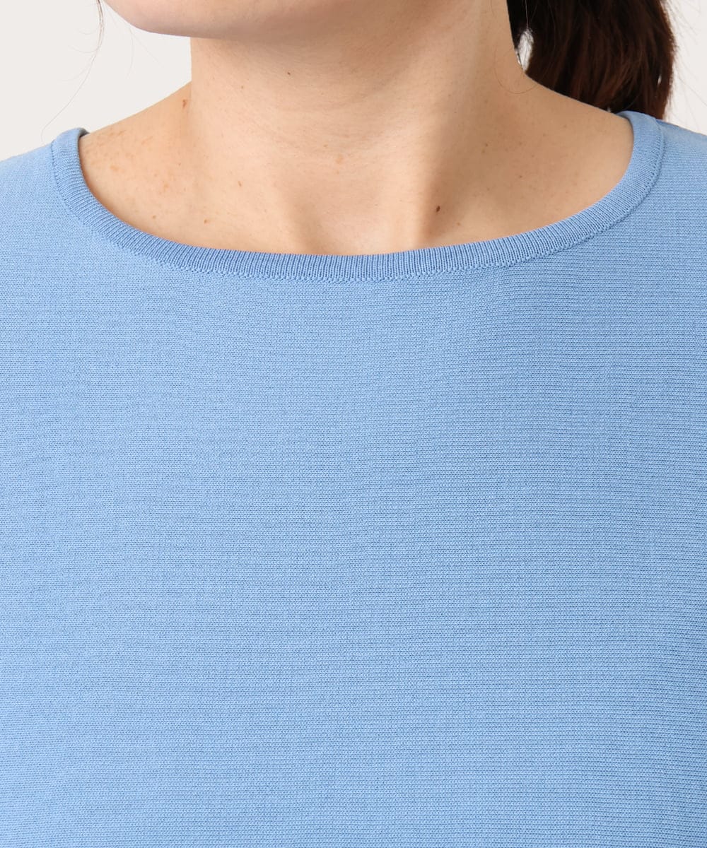 OLFCD01089 eur3(エウルキューブ) 【大きいサイズ】ペプラムニット ライトブルー(50)