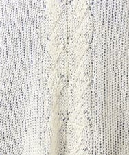 OLFCD02089 eur3(エウルキューブ) 【大きいサイズ】テープヤーンニットベスト アイボリー(80)