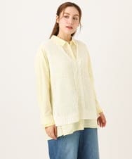 OLFCD02089 eur3(エウルキューブ) 【大きいサイズ】テープヤーンニットベスト アイボリー(80)