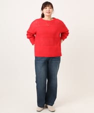 OLFCD03074 eur3(エウルキューブ) 【大きいサイズ/a.v.v×eur3】メッシュニット レッド(05)