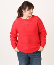OLFCD03074 eur3(エウルキューブ) 【大きいサイズ/a.v.v×eur3】メッシュニット レッド(05)
