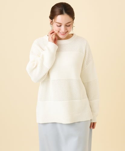 OLFCD03074 eur3 【大きいサイズ/a.v.v×eur3】メッシュニット