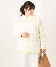 OLFCD03074 eur3(エウルキューブ) 【大きいサイズ/a.v.v×eur3】メッシュニット アイボリー(80)