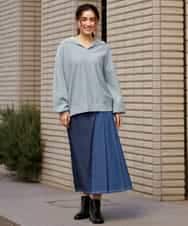 OLFCP02080 eur3(エウルキューブ) 【大きいサイズ】衿付きカラーニット グリーン(30)