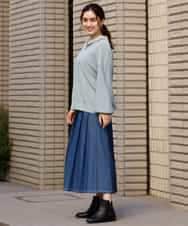 OLFCP02080 eur3(エウルキューブ) 【大きいサイズ】衿付きカラーニット グリーン(30)