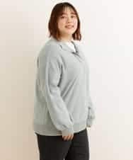OLFCP02080 eur3(エウルキューブ) 【大きいサイズ】衿付きカラーニット グリーン(30)