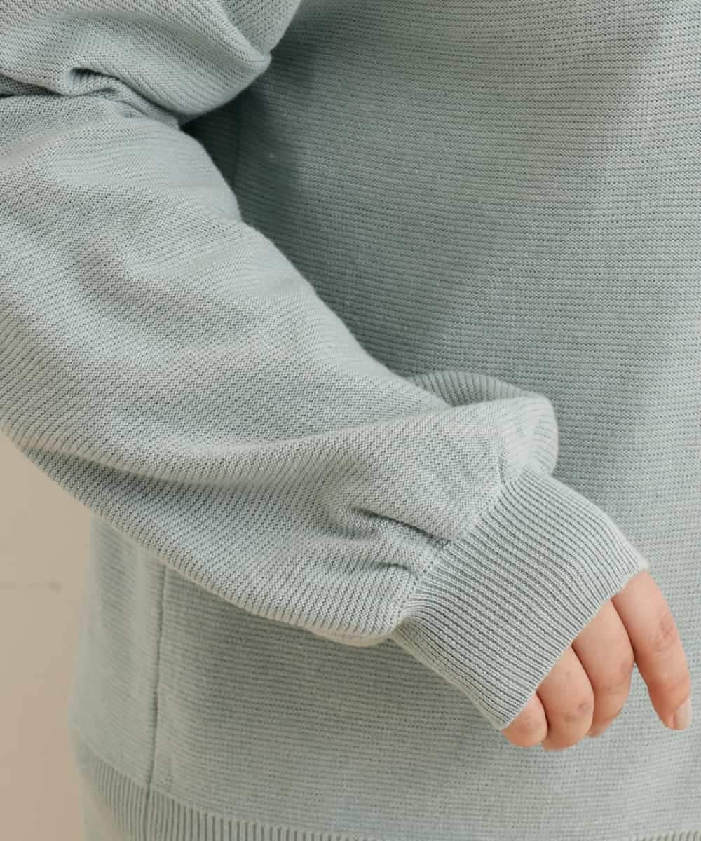 OLFCP02080 eur3(エウルキューブ) 【大きいサイズ】衿付きカラーニット グリーン(30)